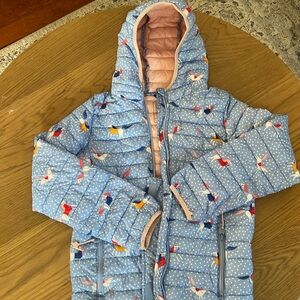 Joules girls puffer jacket, size 12.  The Trusted Right as Rain Collection.